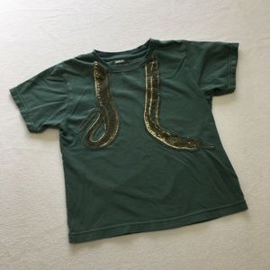 Gymboree size 5 green short sleeve snake T-shirt